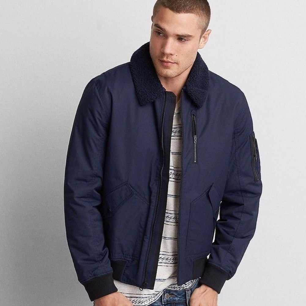 American Eagle Mens Aviator Winter Bomber Jacket M